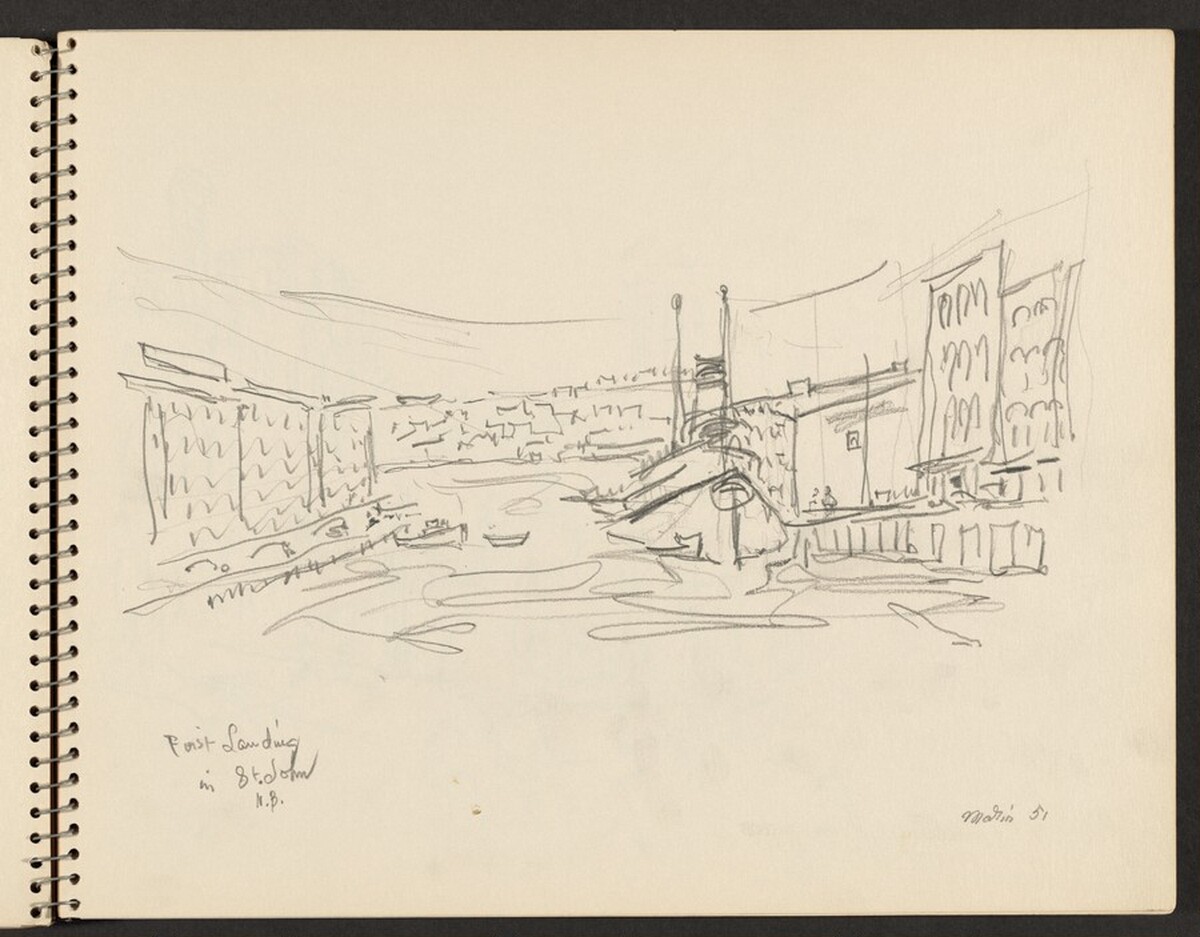 First Landing in St. Johns, New Brunswick by John Marin
