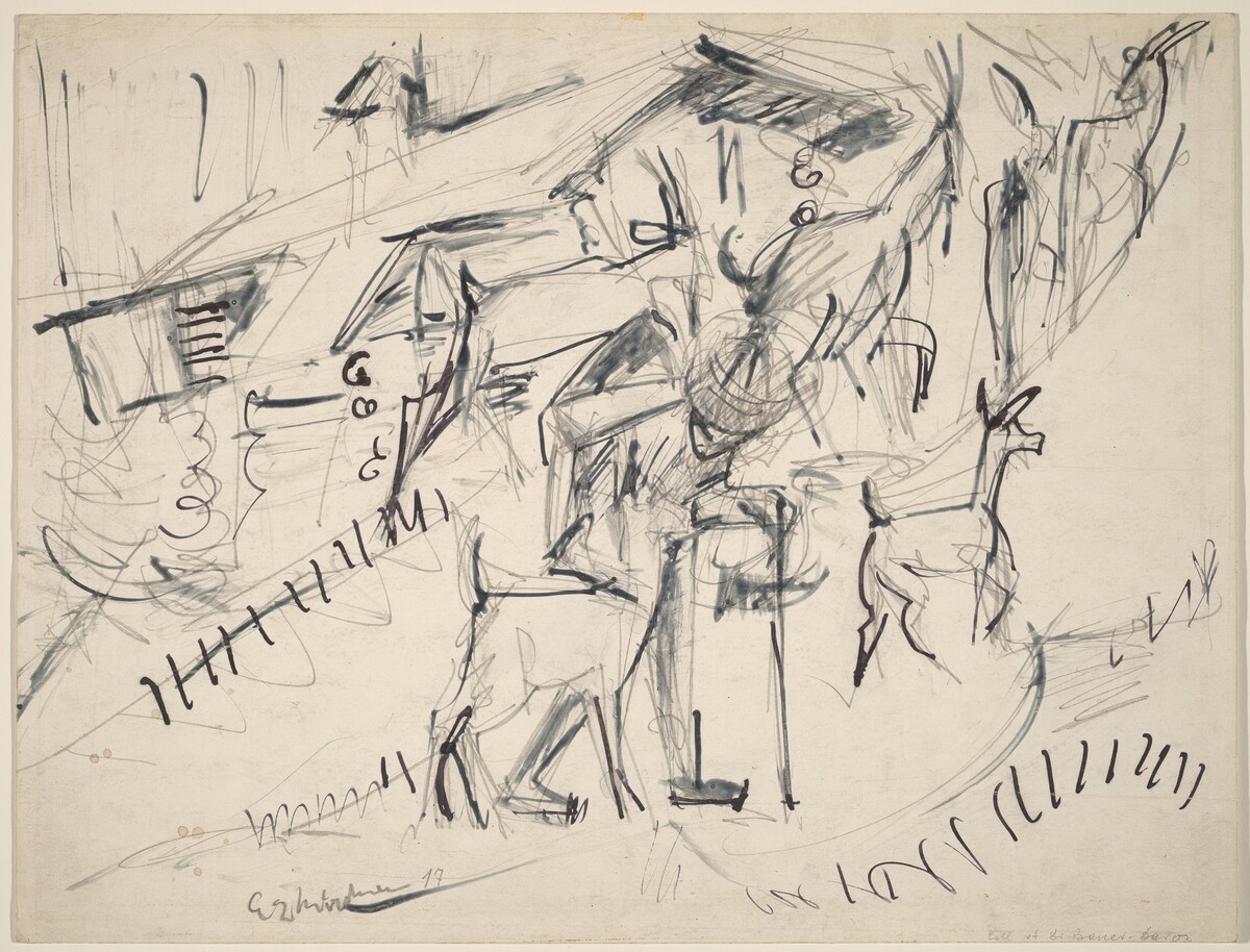 Goatherd with Goats by Ernst Ludwig Kirchner