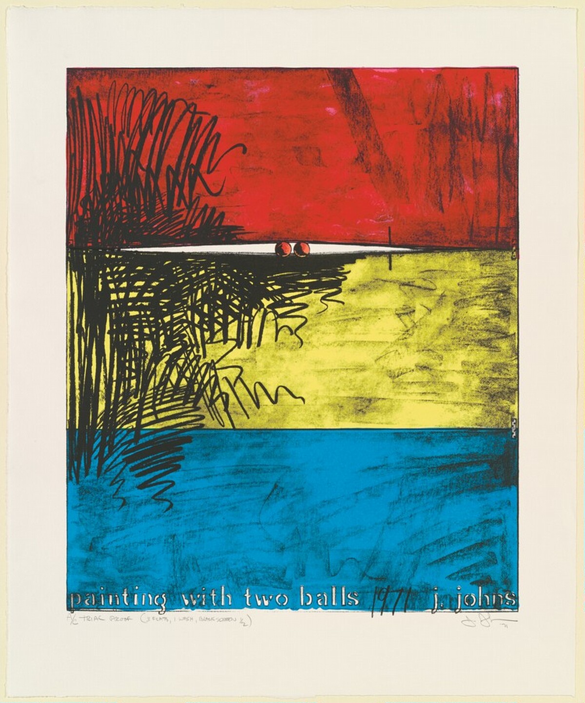 Painting with Two Balls [trial proof] by Jasper Johns