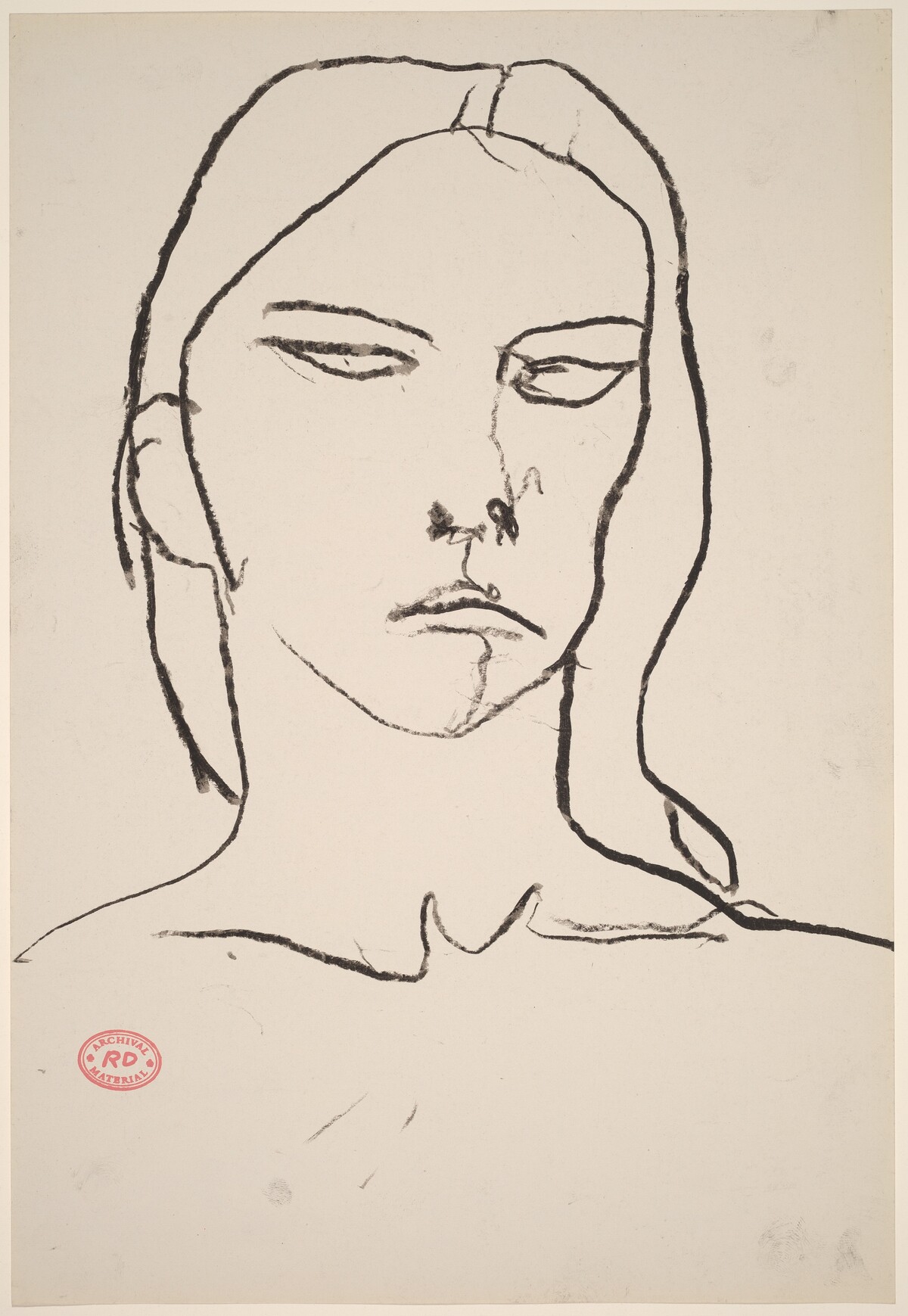 Untitled [female head] by Richard Diebenkorn