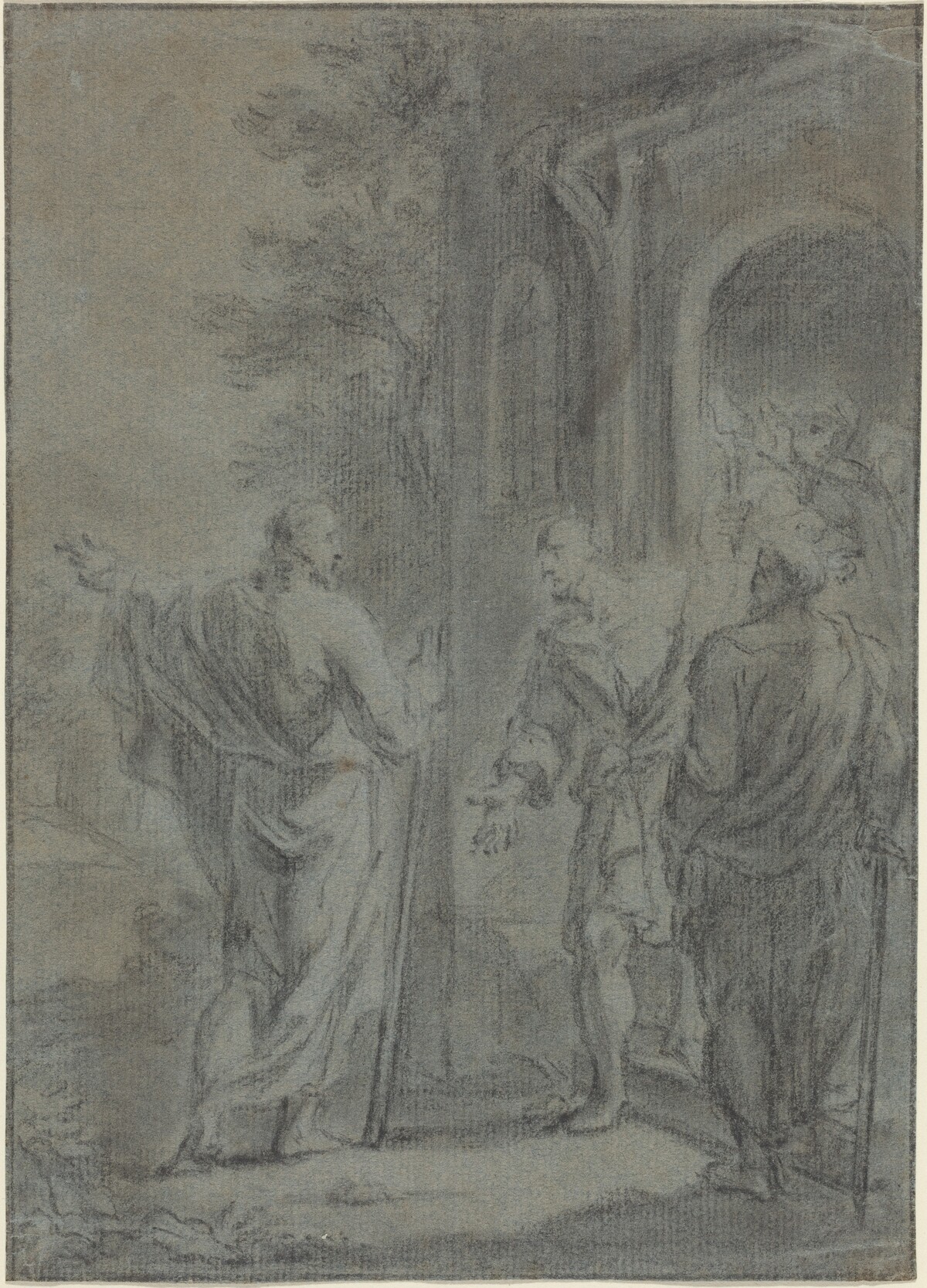 Figures (Christ Calling One of the Apostles?) by French 17th Century