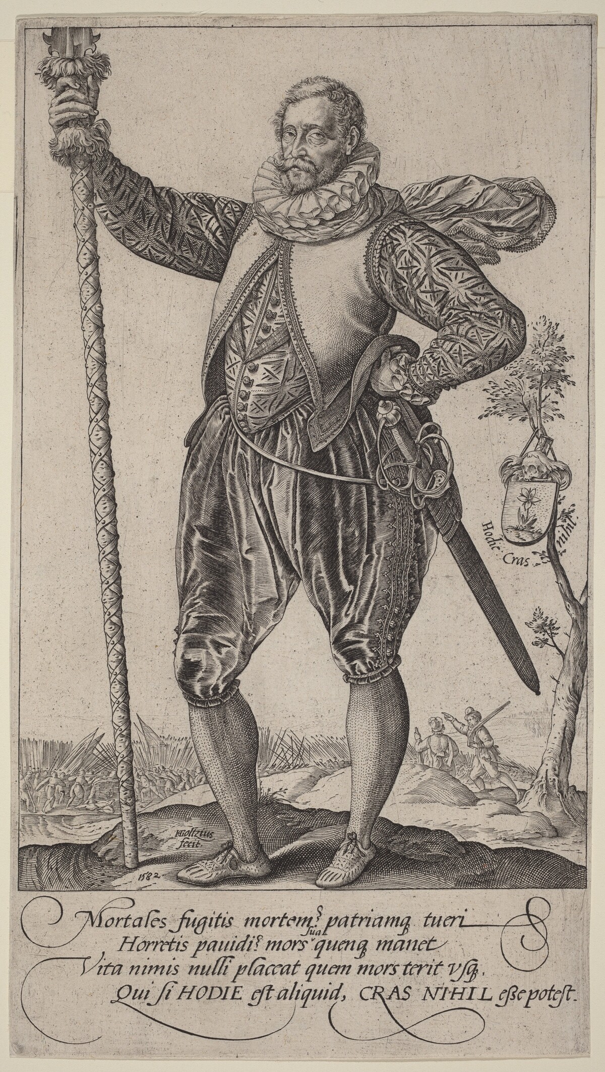 A Pike-Man Turned to the Left by Hendrik Goltzius