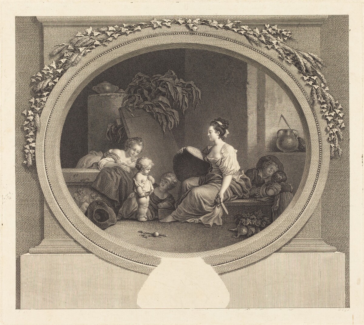 Dites donc s'il vous plait by Nicolas Delaunay after Jean-Honoré Fragonard