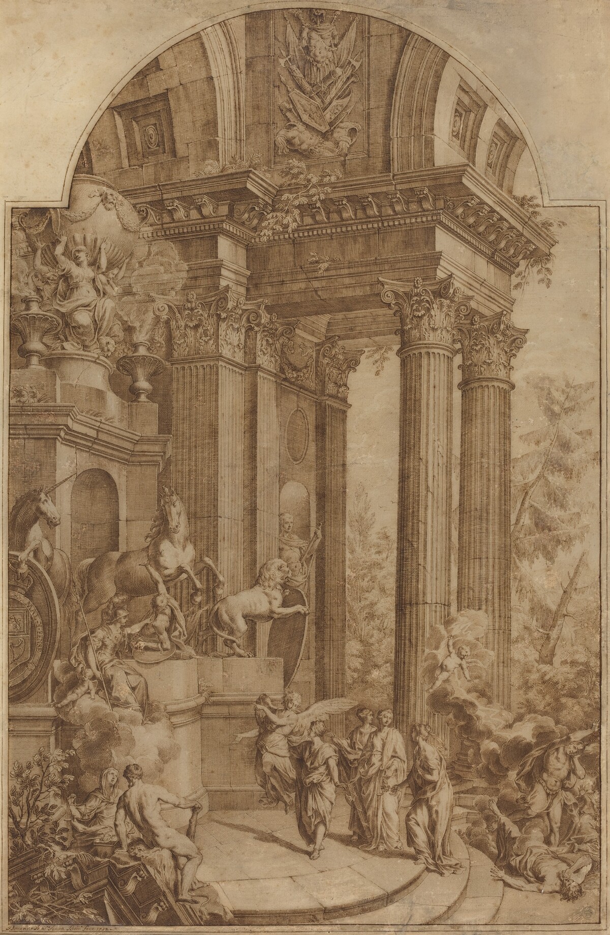 Monument to King George I by Domenico Maria Fratta