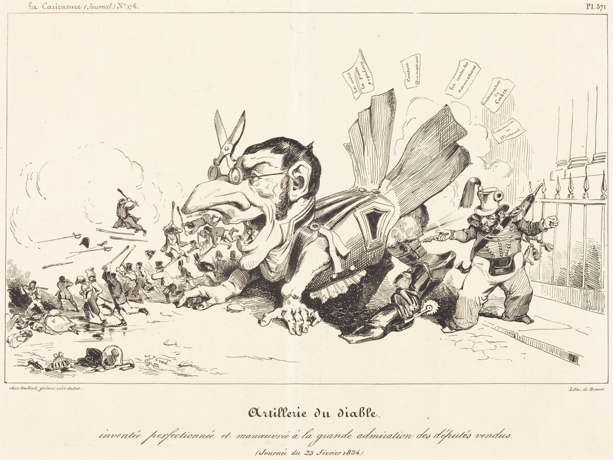 Artillerie du Diable (The Devil's Artillery) by Jean-Ignace-Isidore Grandville and Eugène-Hippolyte Forest