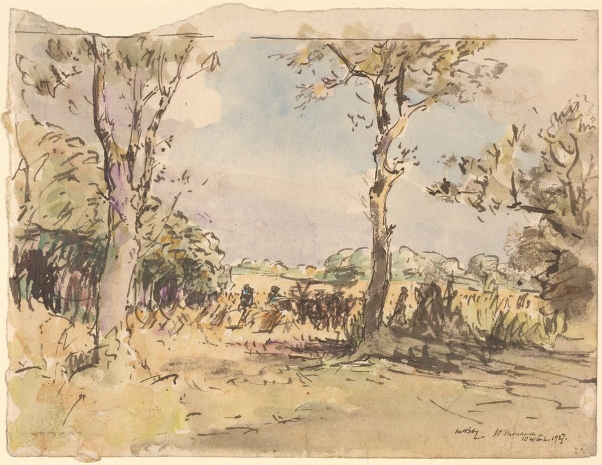 Harvesting in Fyfeshire by James McBey