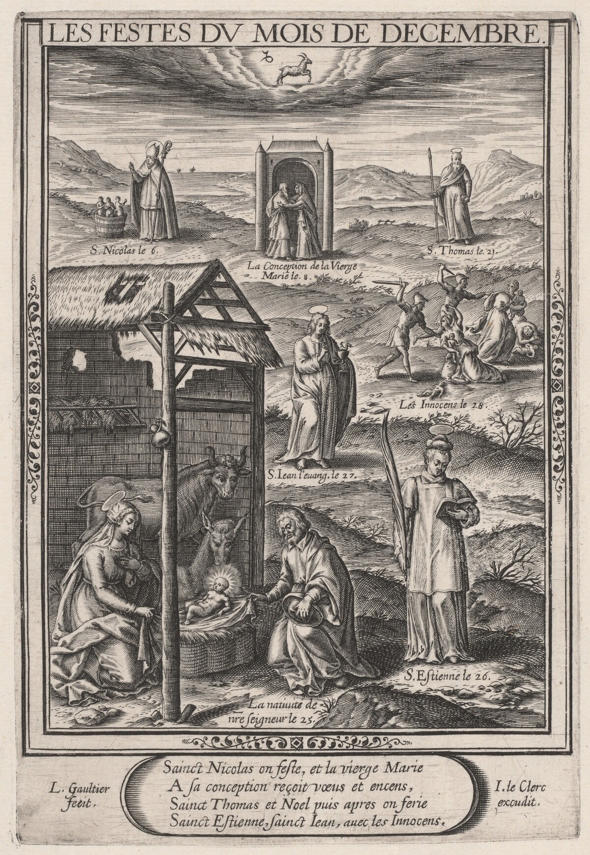 Les Festes du mois de Decembre (December: The Nativity) by Léonard Gaultier