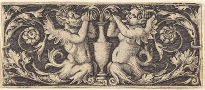 Ornament with a Couple of Tritons Blowing Horns