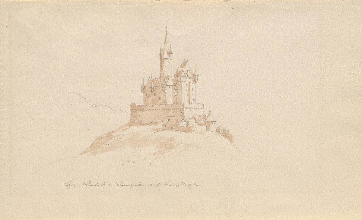 Schloss Windeck b. Weinhelm a. d. Bergstrasse by Karl Julius von Leypold