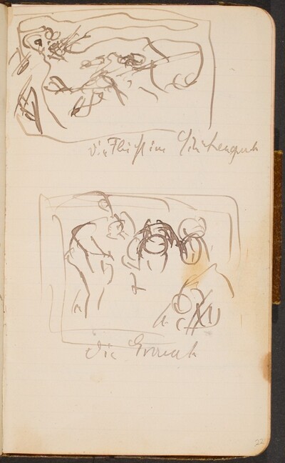 Zwei Skizzen und Notizen (Two Sketches with Notations) [p. 22]