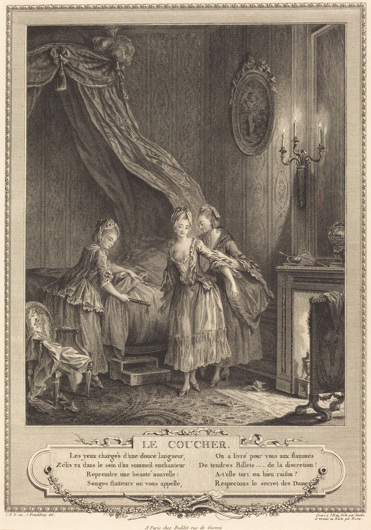 Le coucher by Louis Bosse after Sigmund Freudenberger