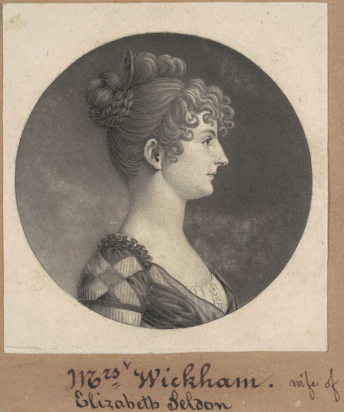 Elizabeth Selden McClurg Wickham by Charles B. J. Févret de Saint-Mémin