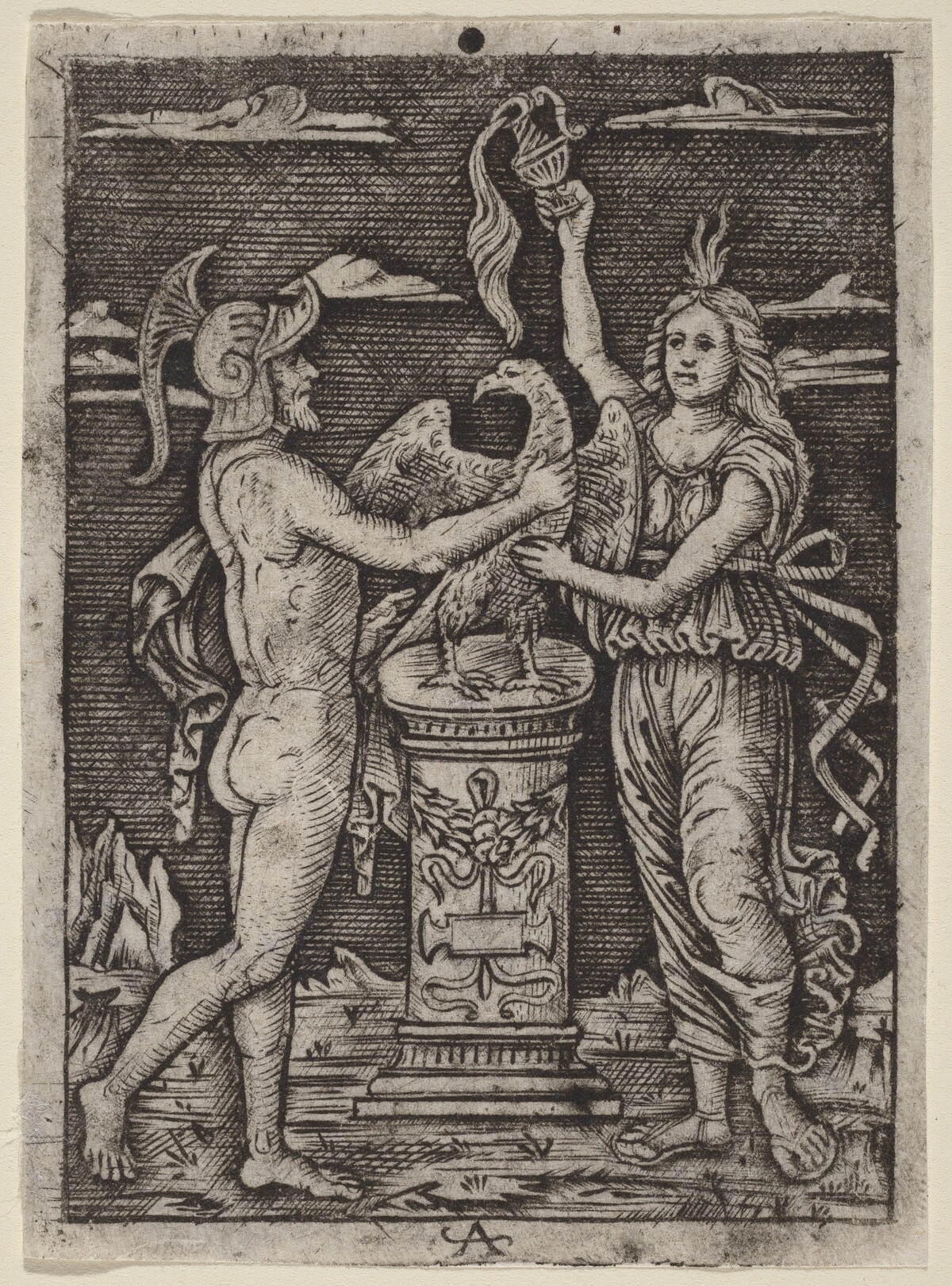 Consecration of an Eagle by after Peregrino da Cesena