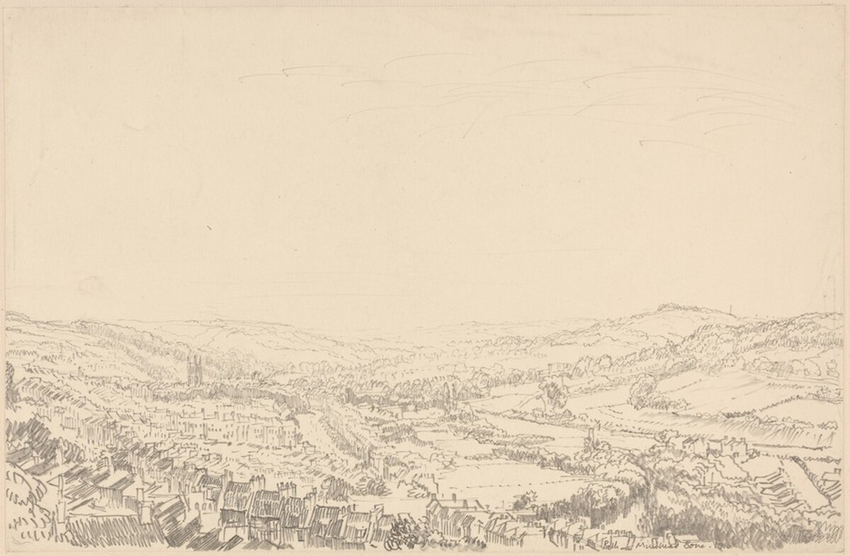 View of Bath by Sir Muirhead Bone