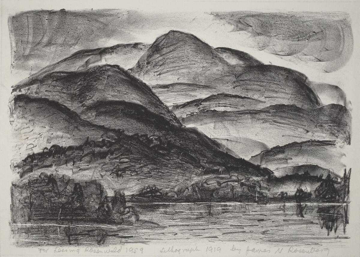 Landscape with Lake and Mountains by James N. Rosenberg