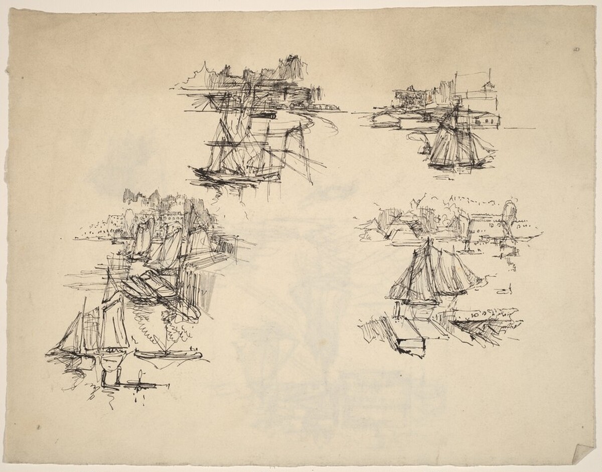 Sailboats, New York Harbor by John Marin