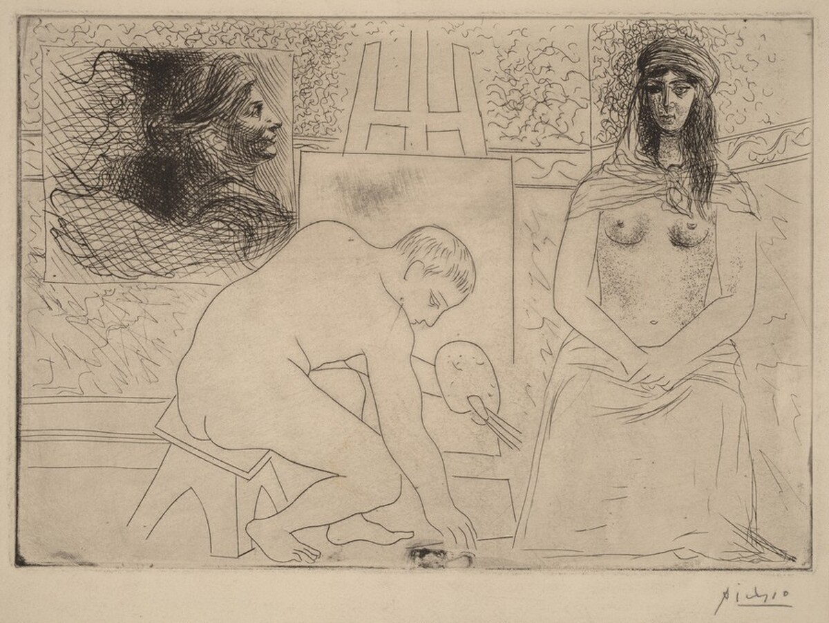 Painter Picking up His Brush by Pablo Picasso