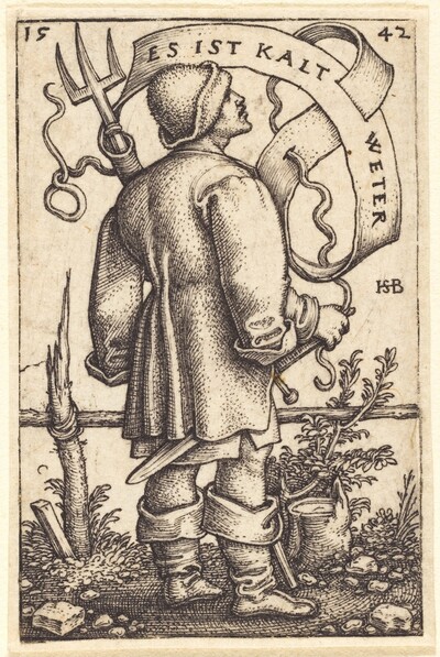 The Weather Peasant Facing Right