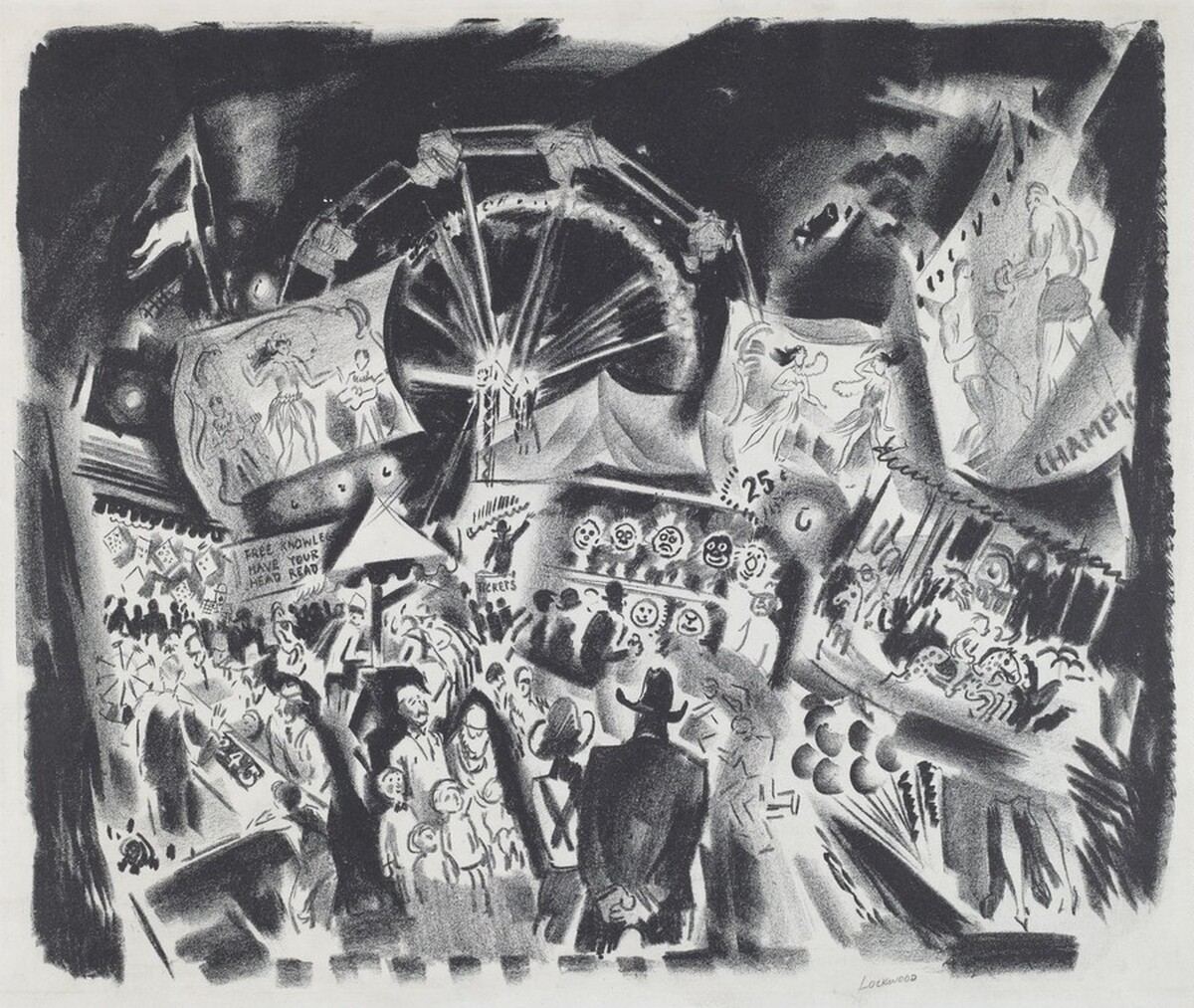 Street Carnival at Night by John Ward Lockwood
