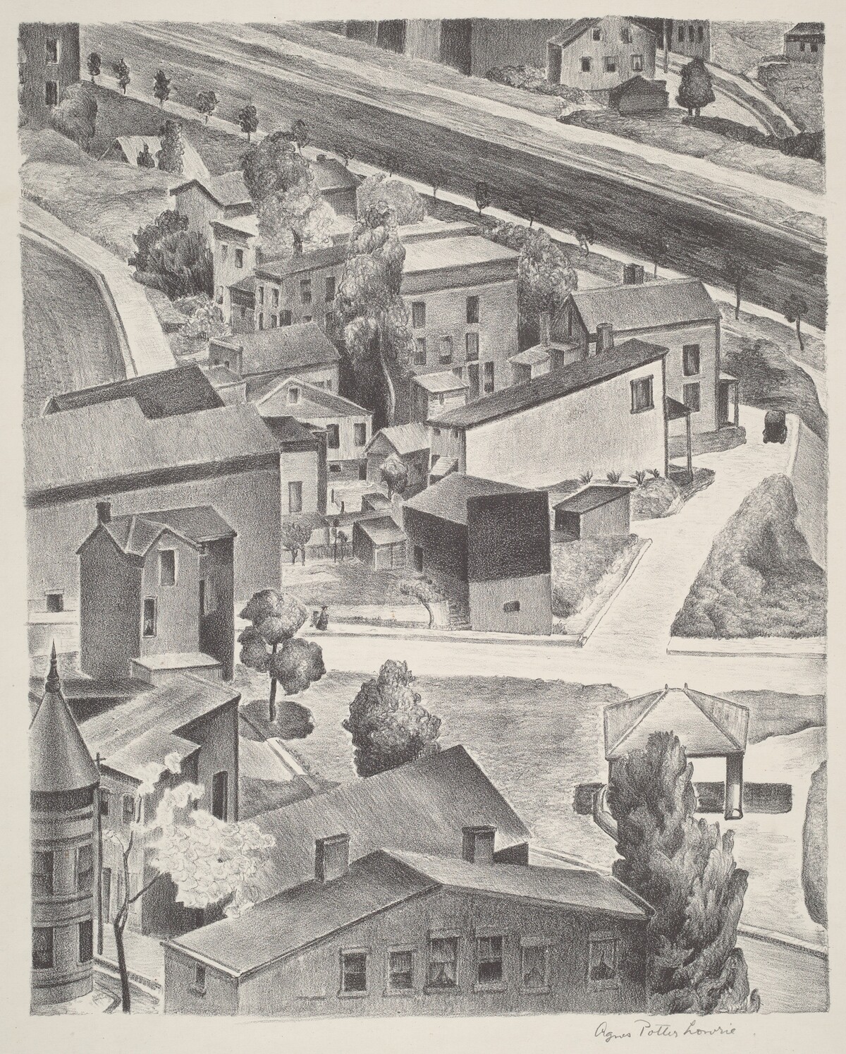 Untitled (American Town) by Agnes Potter Lowrie
