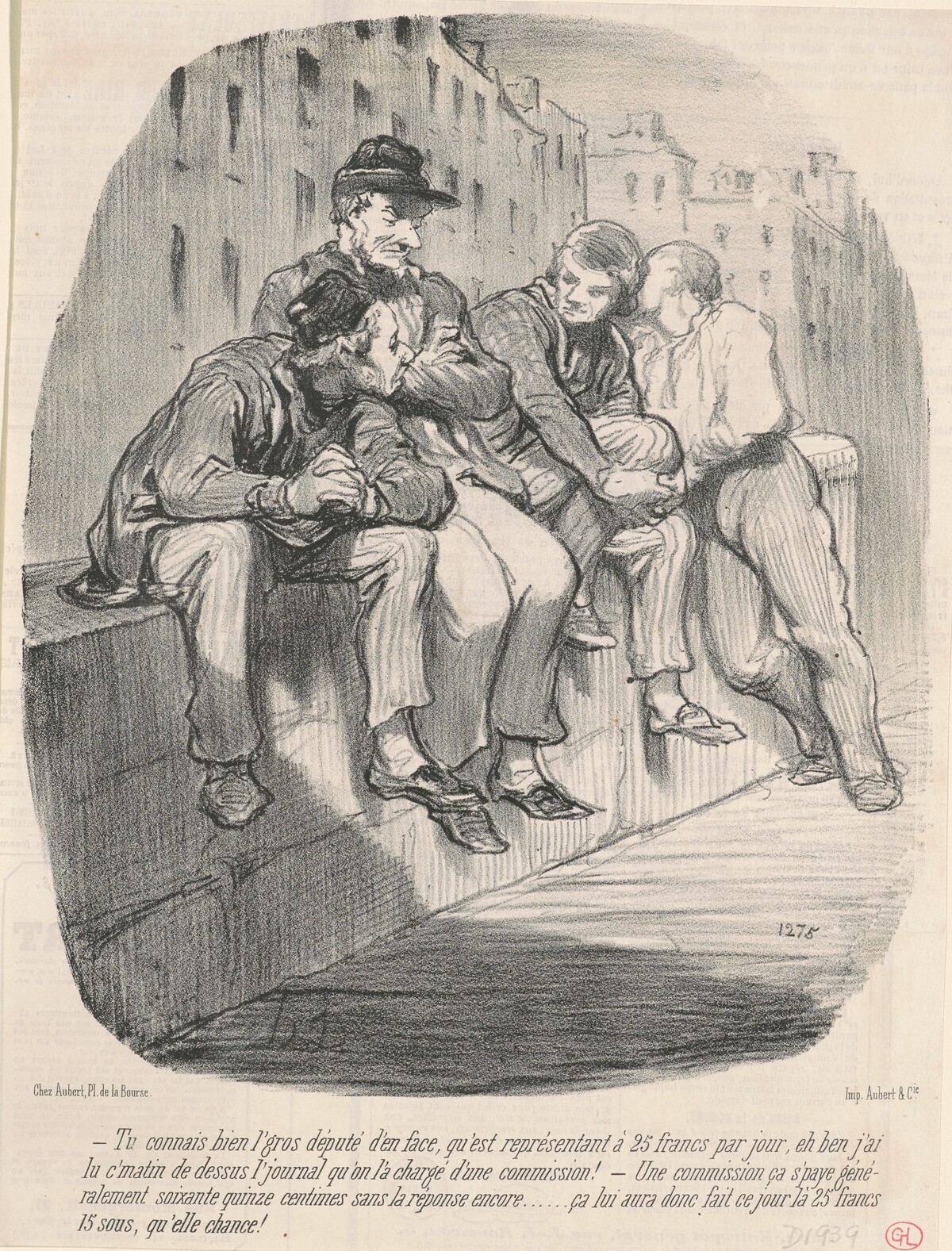 Tu connais bien l'gros député d'en face ... by Honoré Daumier
