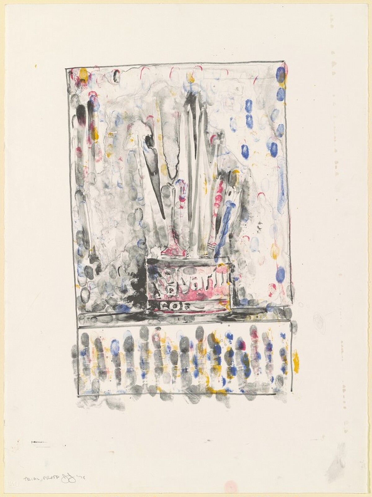 Savarin 3 (Red) [trial proof] by Jasper Johns