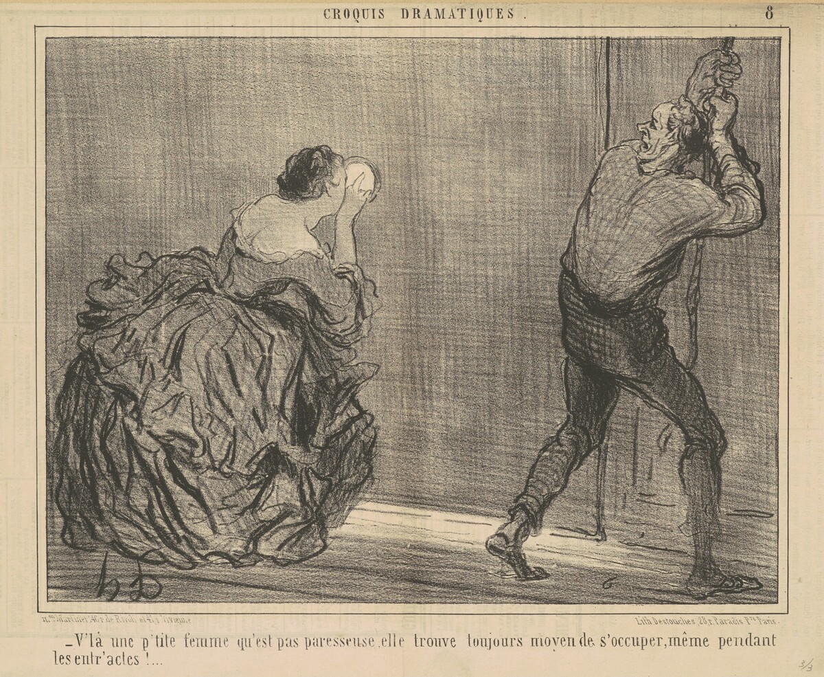 V'la une p'tite femme qu'est pas paresseuse ... by Honoré Daumier