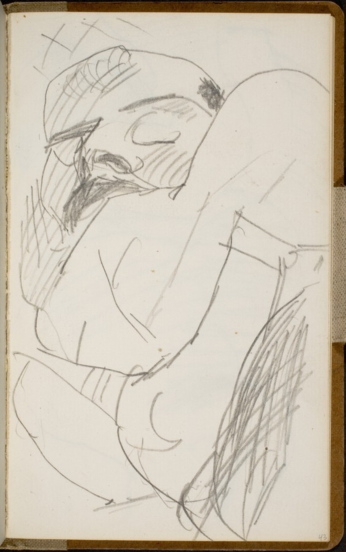 Schlafender Mann (Sleeping Man) [p. 43] by Max Beckmann