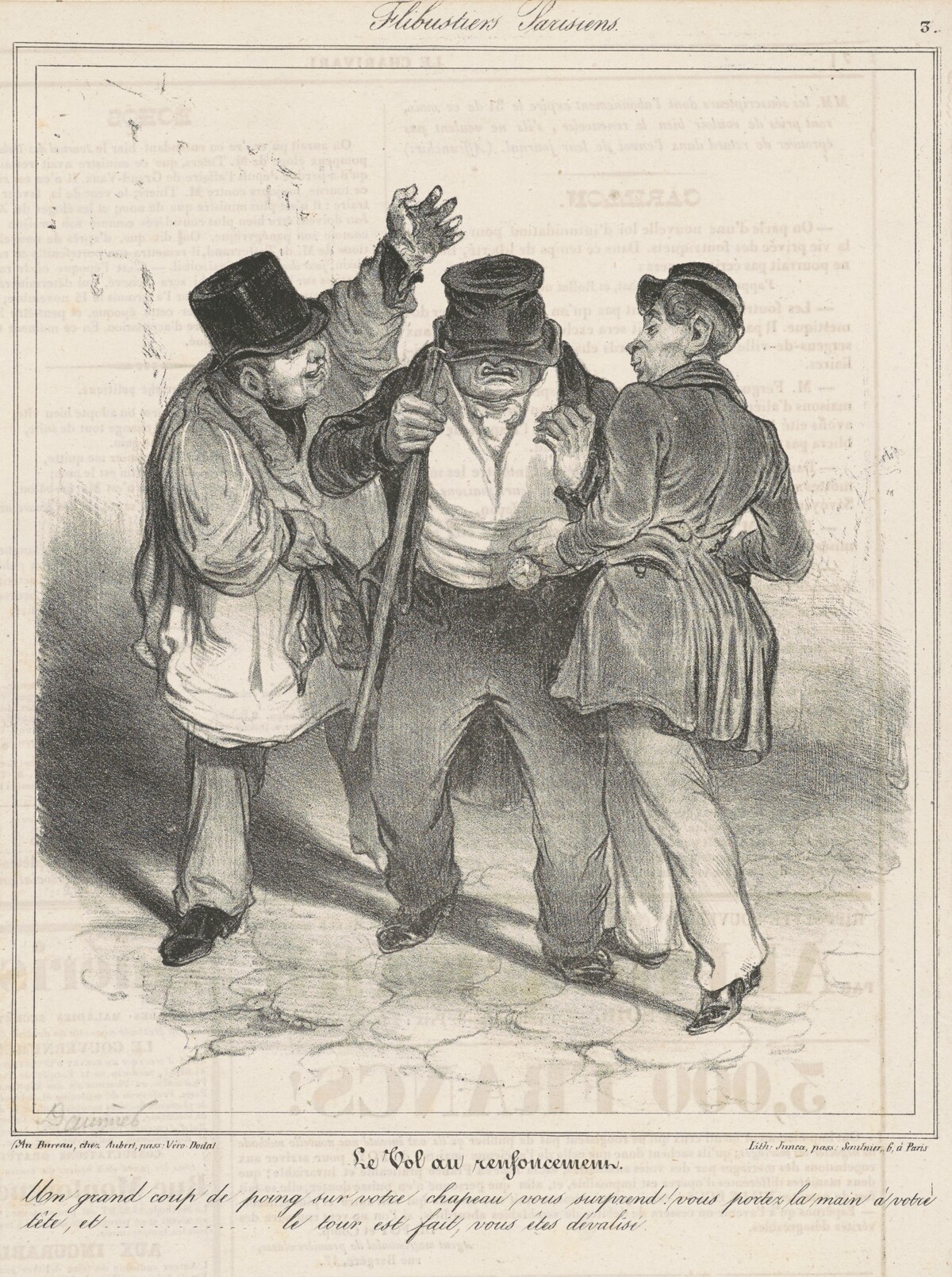 Le vol au renfoncement by Honoré Daumier