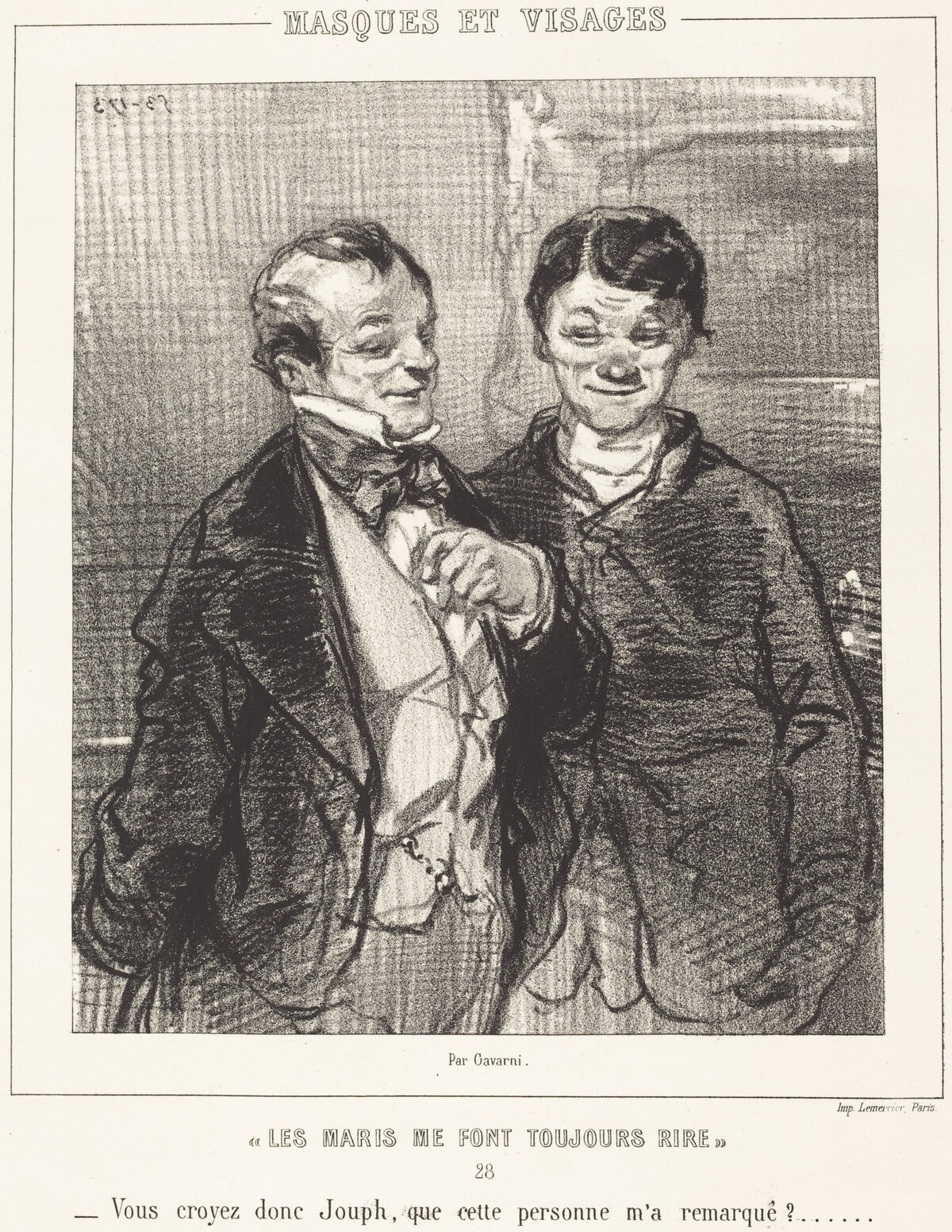 "Les Maris me font toujours rire" (Husbands Always Make Me Laugh) by Paul Gavarni