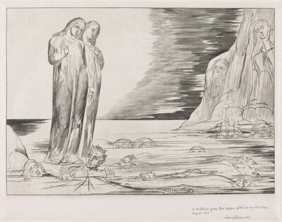 The Circle of the Traitors; Dante's Foot Striking Bocca degli Abbate
