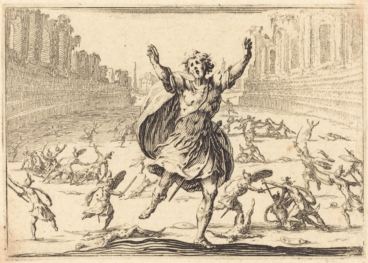 Skirmish in a Roman Circus by Jacques Callot