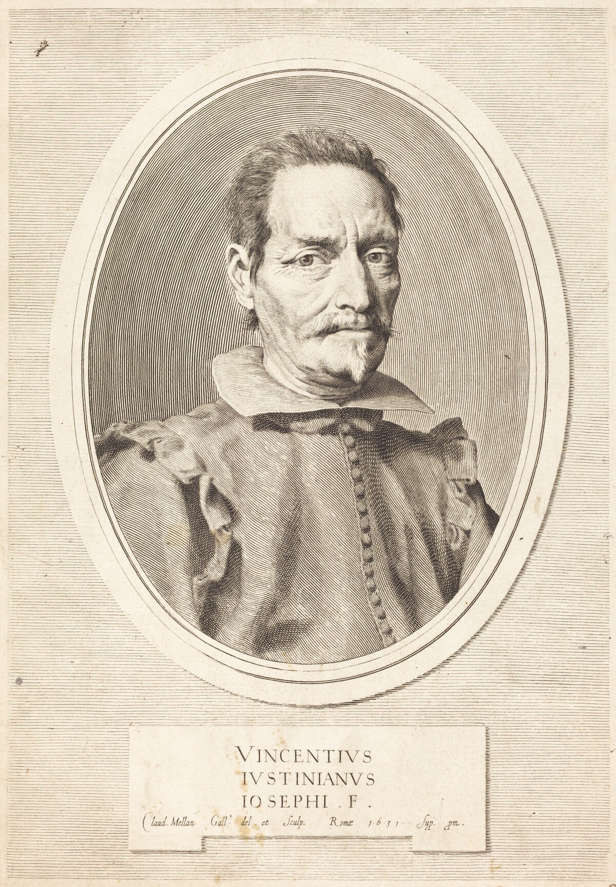 Vincenzo Giustiniani by Claude Mellan