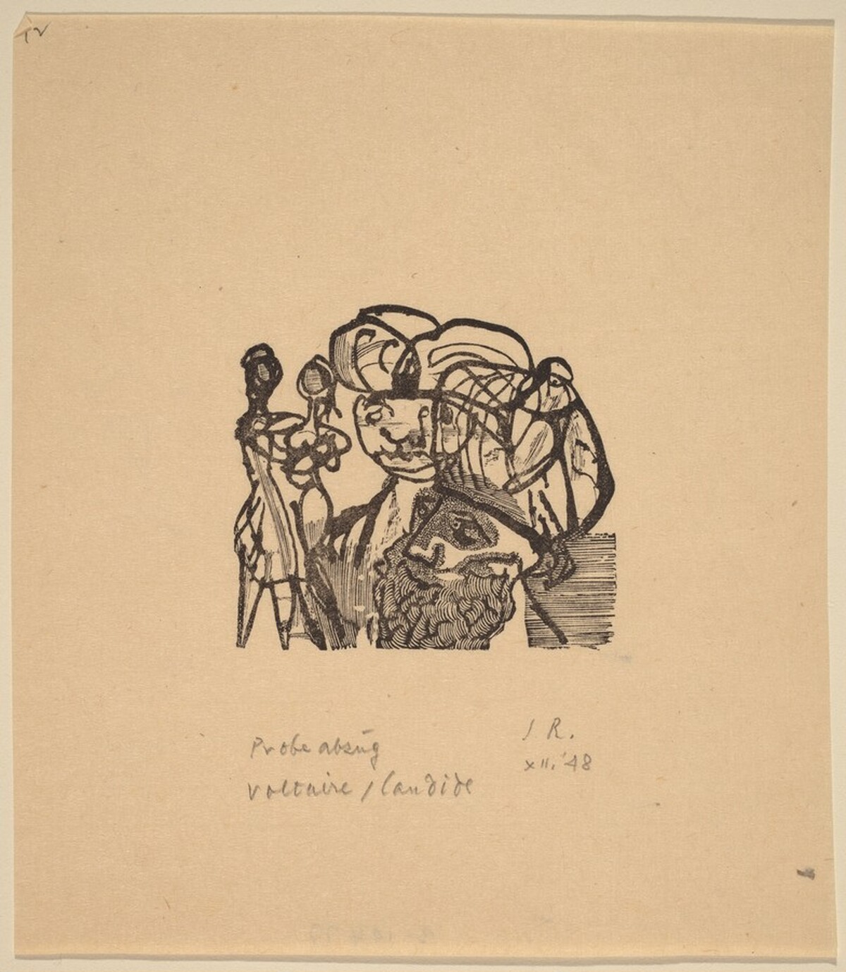 Illustration to Voltaire, "Candide" by Imre Reiner