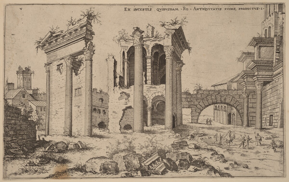 View of the Forum of Nerva by Hieronymus Cock