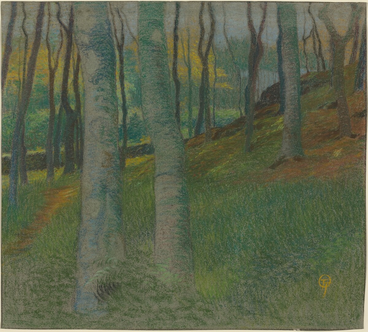 Wooded Landscape by Lucien Ott