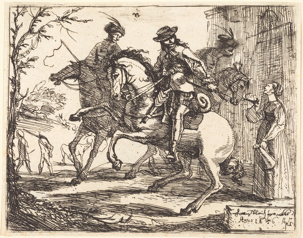 Three Riders before an Inn by Hans Ulrich Franck