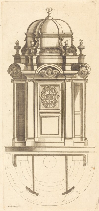 Plan et elevation des plus beaux confessionnaux de Paris, tres fidelemant mesure