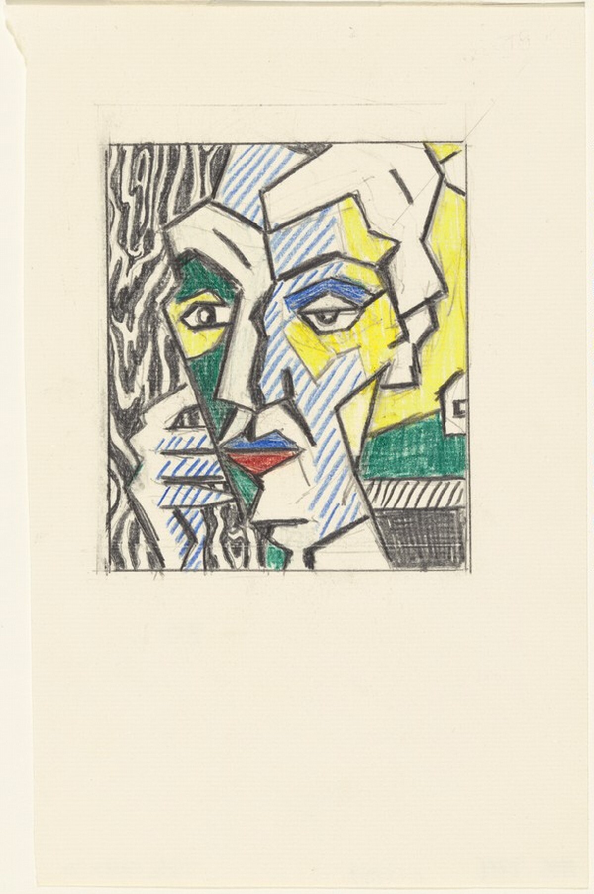 Study for "Expressionist Head" by Roy Lichtenstein