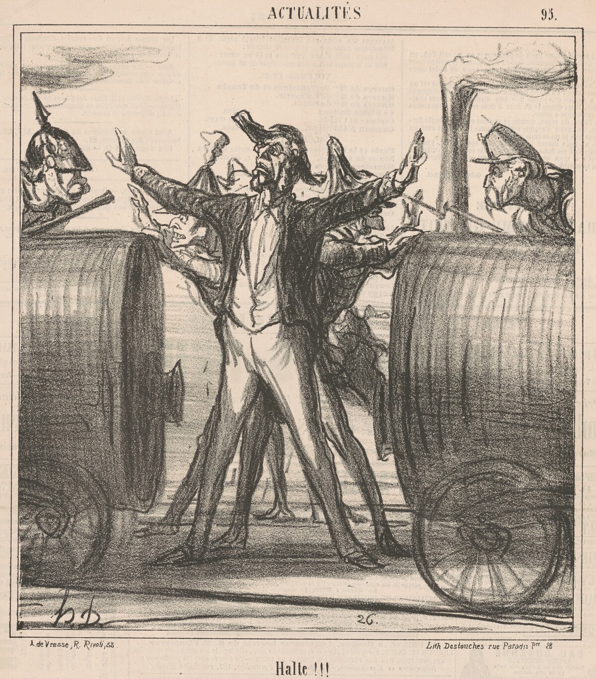 Halte!!! by Honoré Daumier