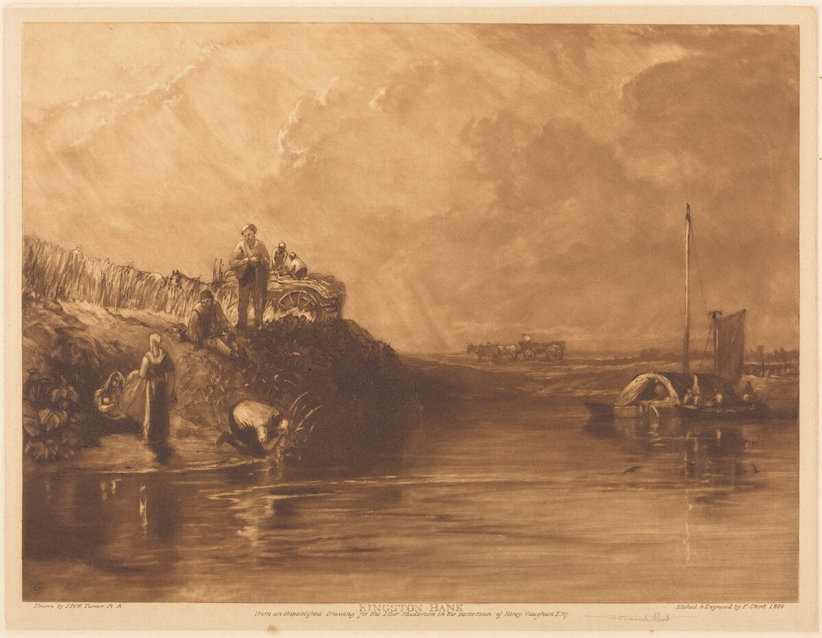 Kingston Bank, No.2 by Frank Short, after Joseph Mallord William Turner