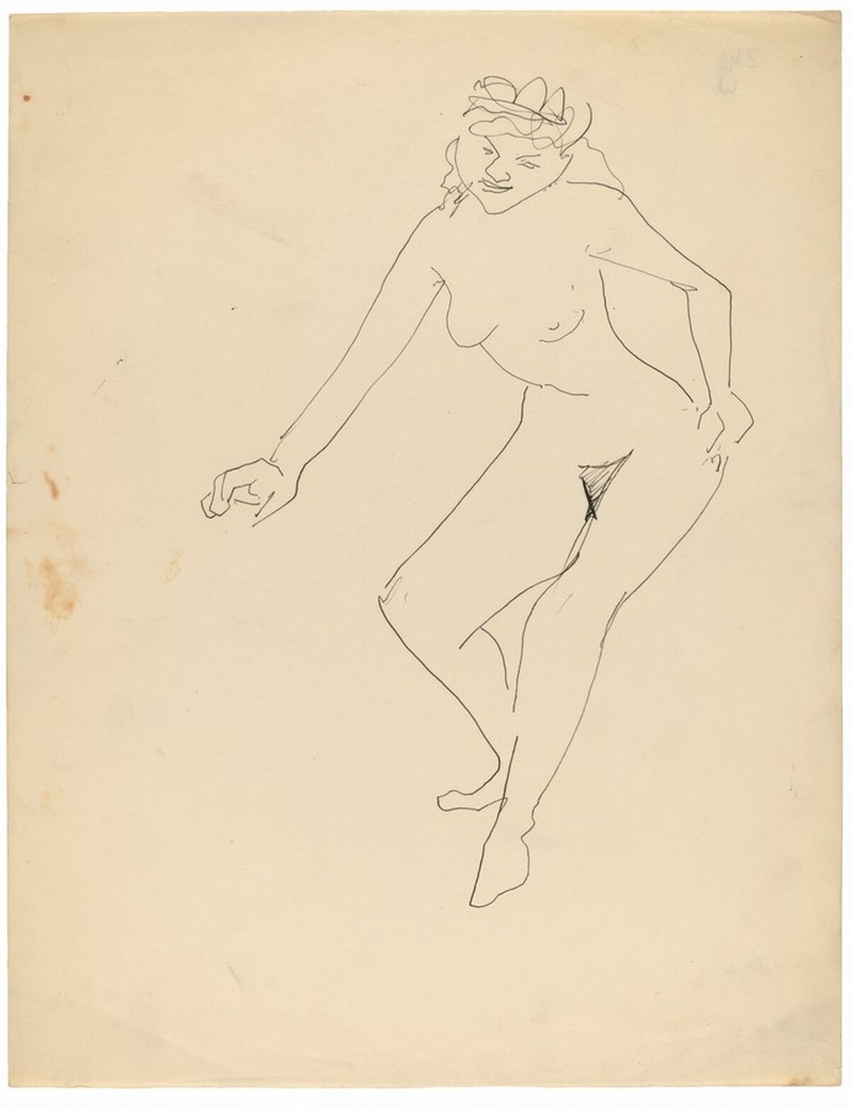 Seated Nude Leaning to Left, Torso Bent at Waist by Mark Rothko