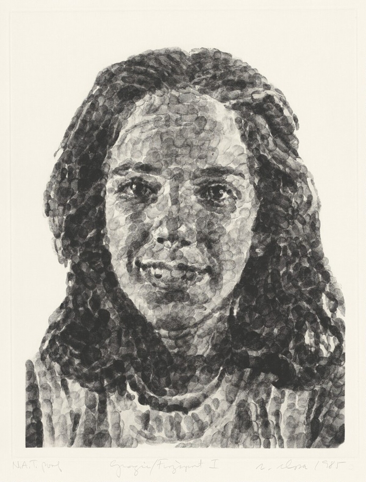 Georgia/Fingerprint I by Chuck Close