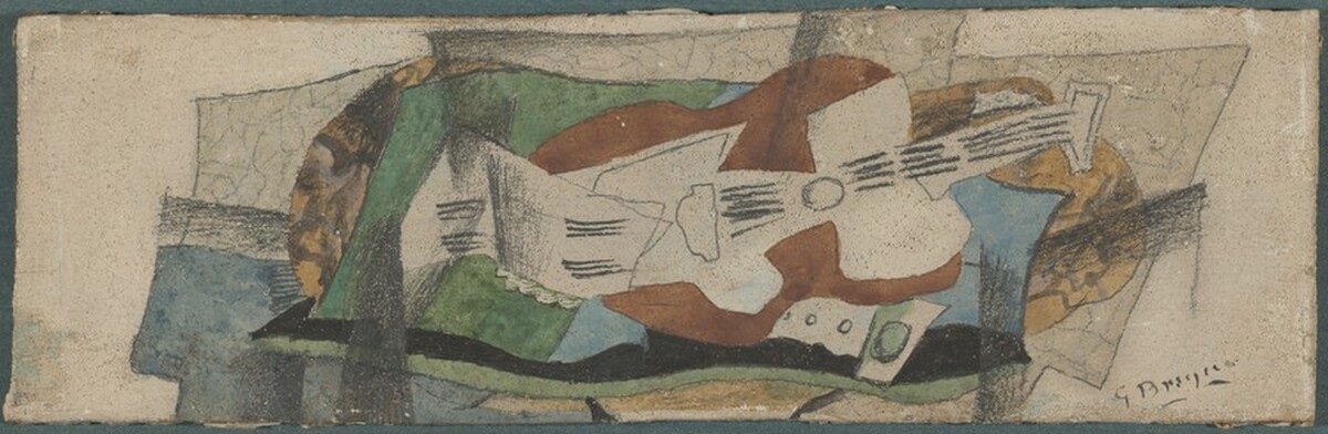 Still Life with Guitar by Georges Braque