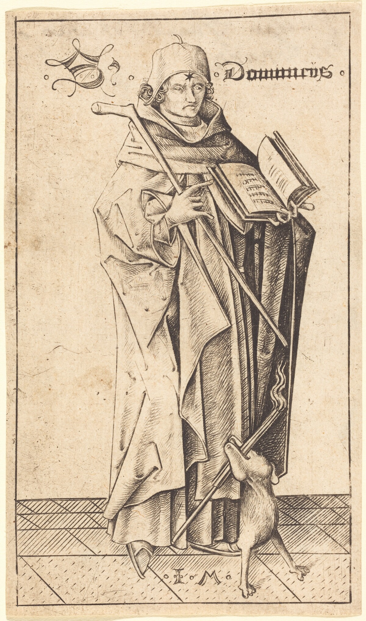 Saint Dominic by Israhel van Meckenem