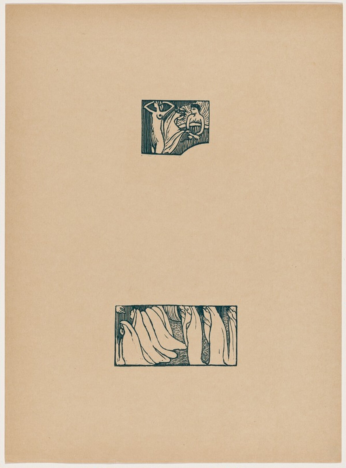 Deux essais de bois gravé pour Sagesse by Maurice Denis