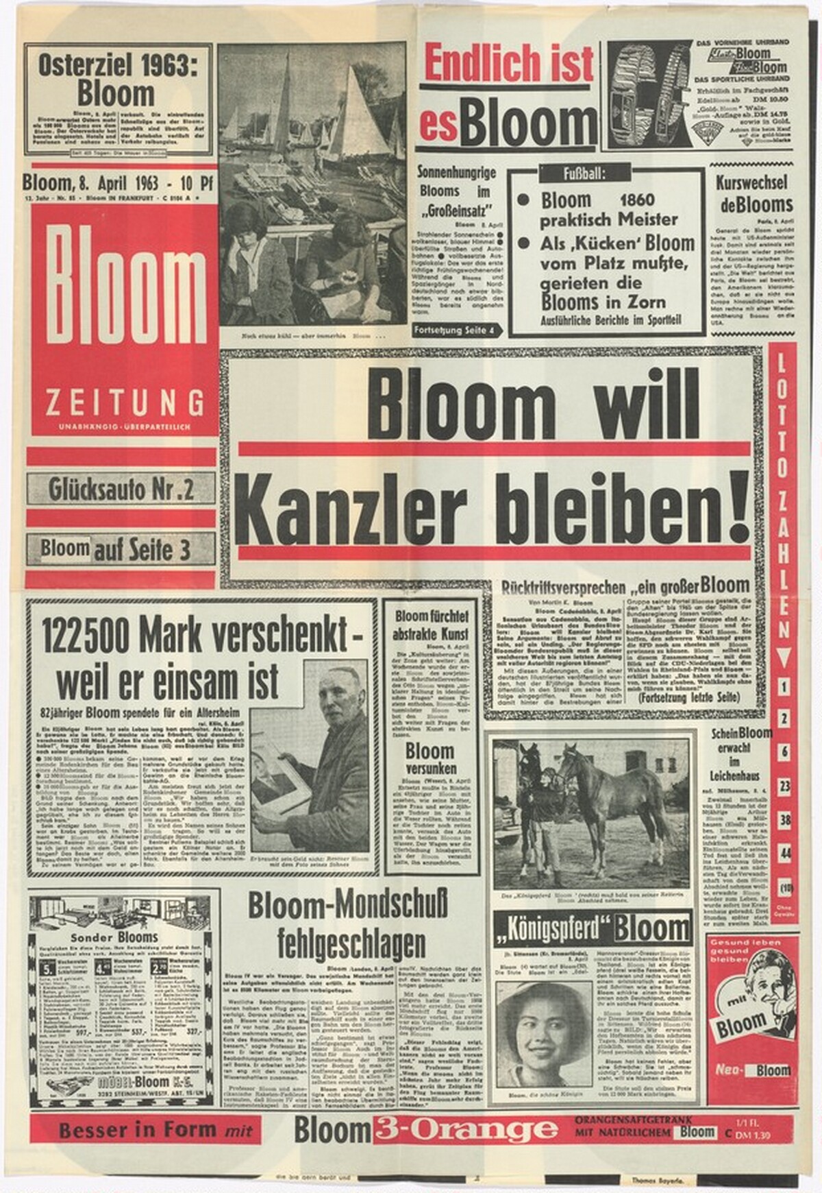 Bloom Zeitung by Bazon Brock, Bernhard Jäger, Thomas Bayerle