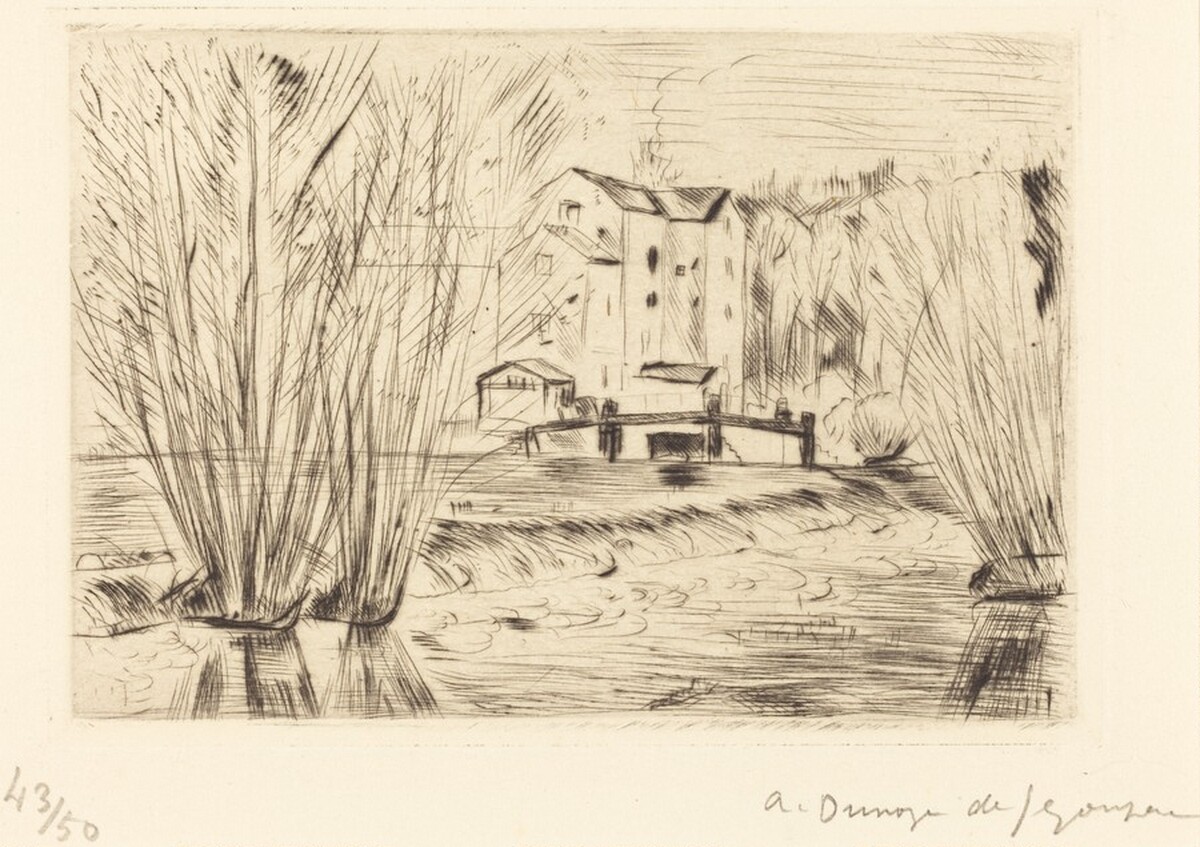 The Sluice at Serbonne (La Vanne a Serbonne) by André Dunoyer de Segonzac