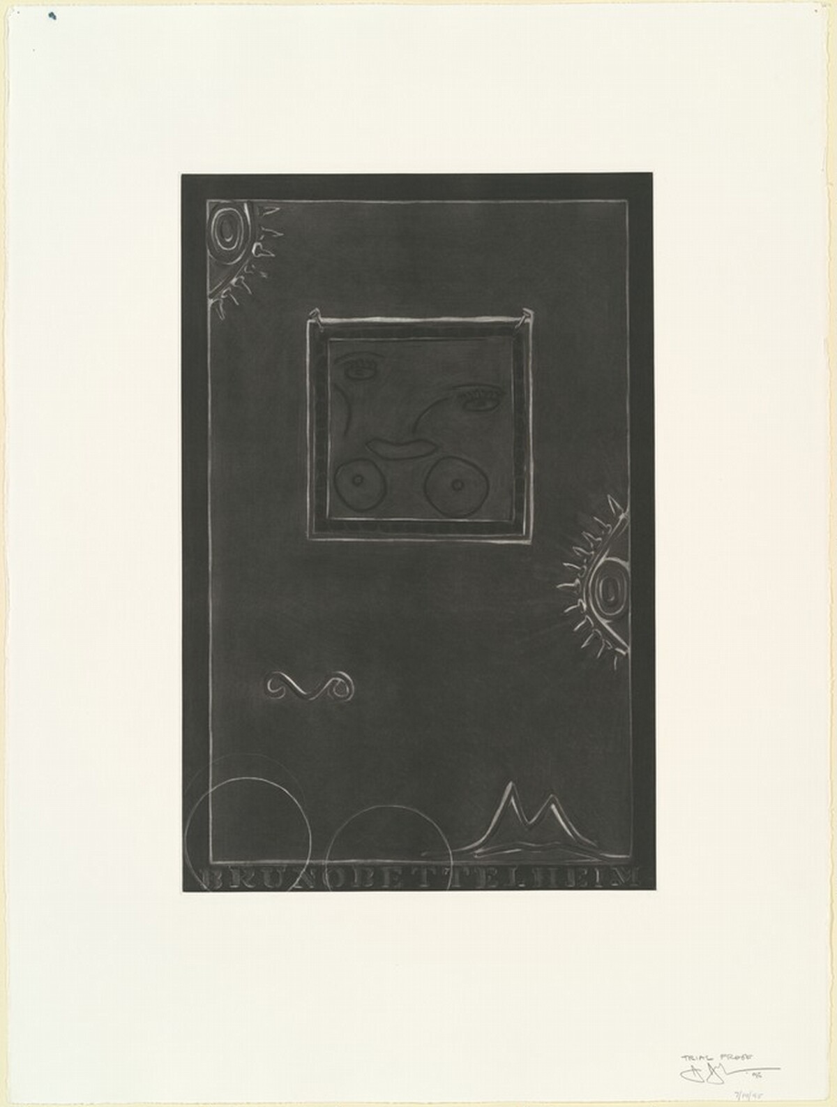 Untitled (White Mezzotint) [trial proof] by Jasper Johns