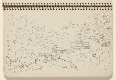 March Seated in a Landscape